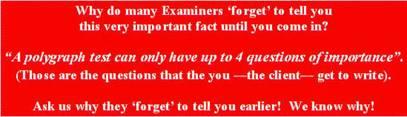 How many questions during a polygraph test